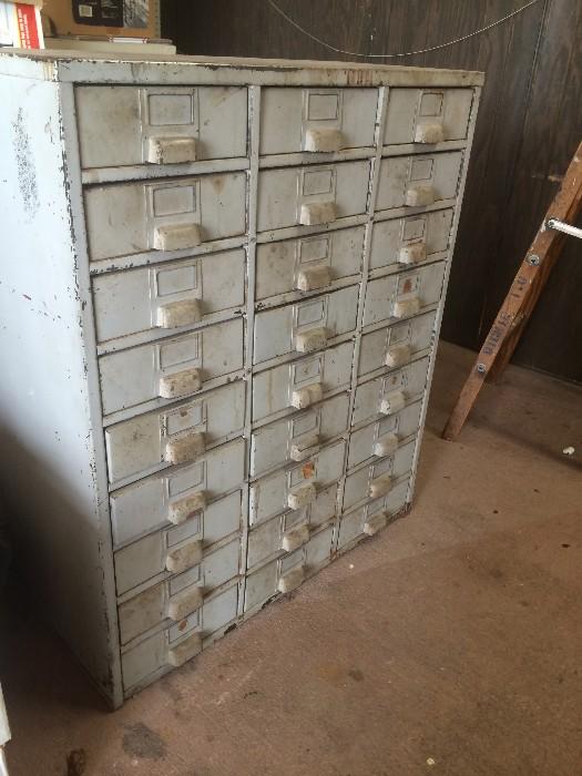 Large vintage industrial tool chest