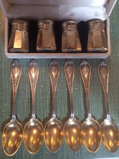 Sterling shakers and sterling demi spoons