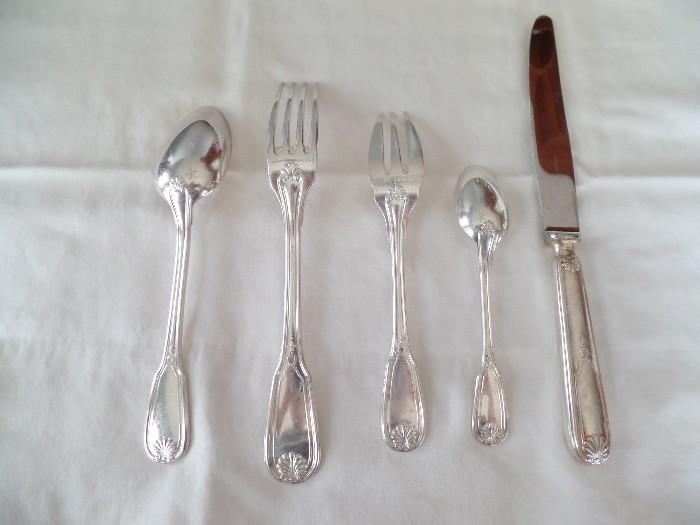 ERCUIS, French silverplate, service for 12