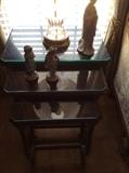 nesting tables with glass tops