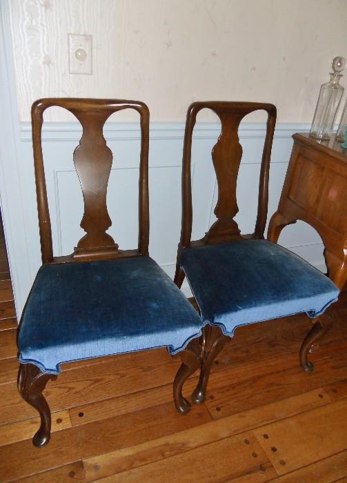 Two of 12 Hickory Chair Queen Ann Dining Chairs