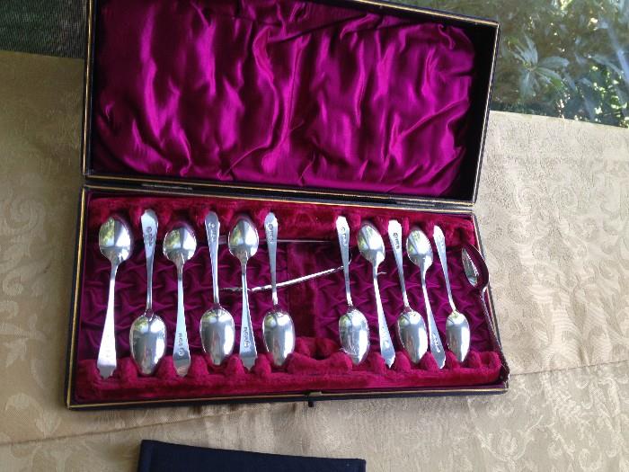 Set of 12 Sterling Demitasse Spoons