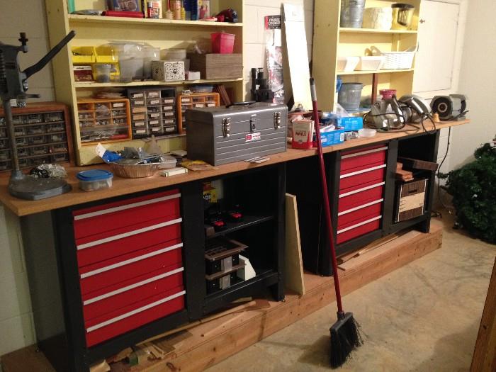 Workshop Tools, Cabinets, Nuts & Bolts