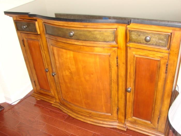 granite-topped sideboard