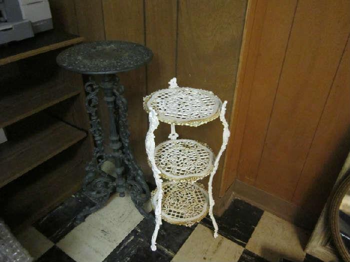 VINTAGE IRON PLANT STANDS