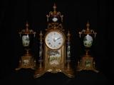 Empire Mantle Clock with Matching Urns