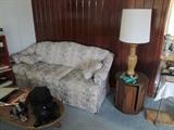 sofa, table, lamp
