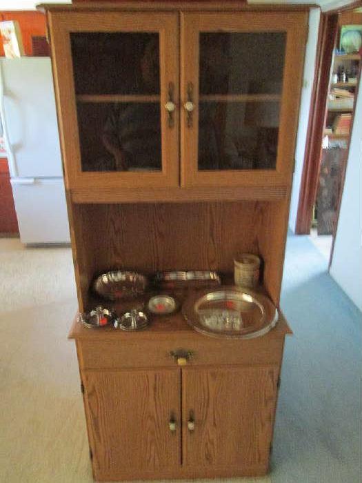 cabinet and silverplate items
