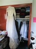 wedding dress and men's clothing
