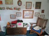 rocking chair and kids items