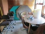 dinette set and office chairs