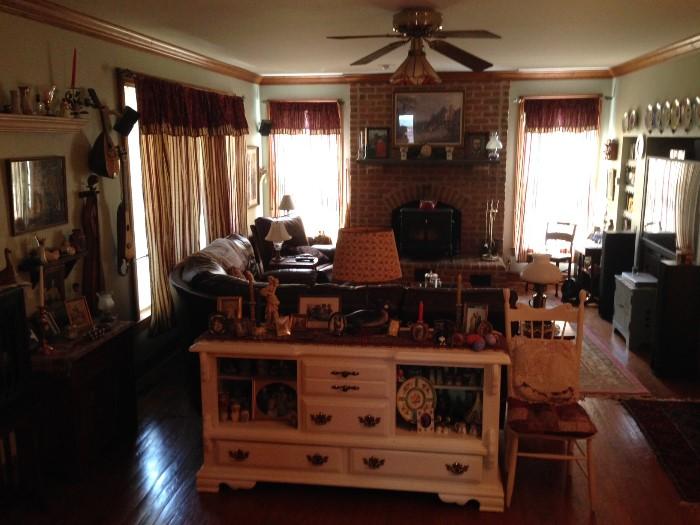 Farm Primitives, Country Accents, Lighting - Entire home is packed with wonderful antique furnishings and smalls.