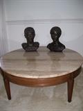 Marble top coffee/center table, large