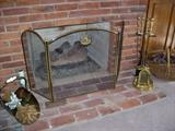 Fireplace screen, tools, etc
