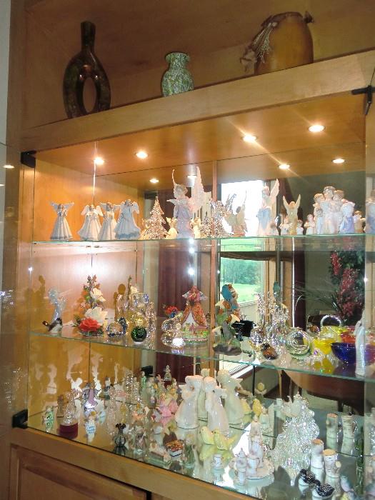Figurines and Crystal items by Baccarat, Boehm, Dansk, Lladro, Bing & Grondahl and others.