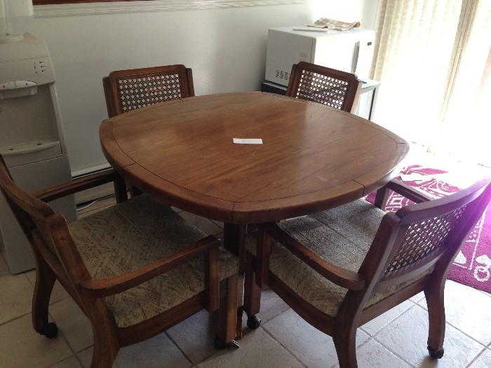 Table with 4 chairs, $350