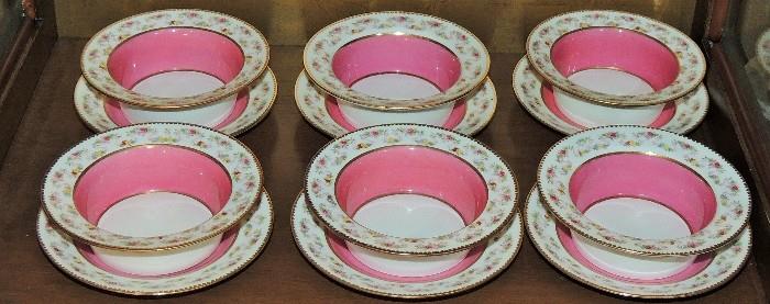 Six bowls and underplates