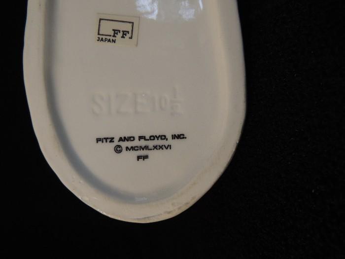 Rare Fitz and Floyd tennis shoes "10-1/2"
