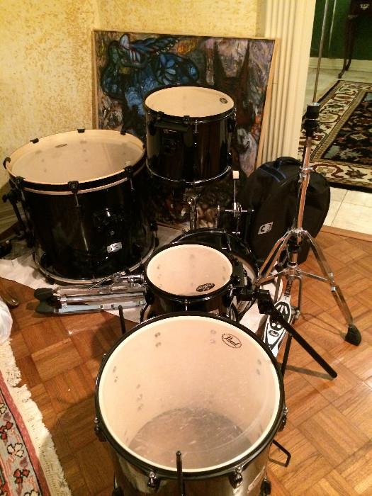         Pearl ProTone drum set with Sabian cymbals