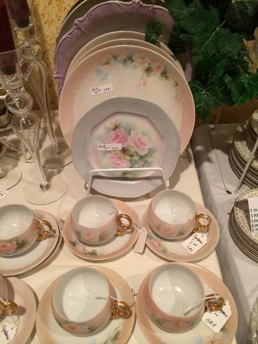            Hand-painted plates and cups & saucers