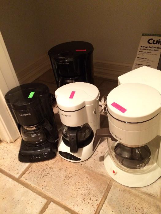  Many small appliances including 4 coffee makers