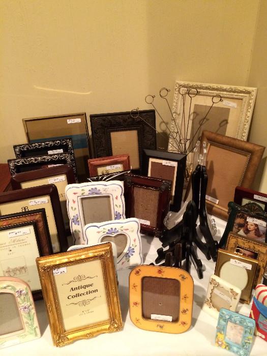                       Dozens of picture frames
