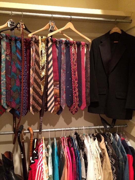                              Large selection of ties 