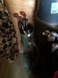                      Assortment of golf clubs