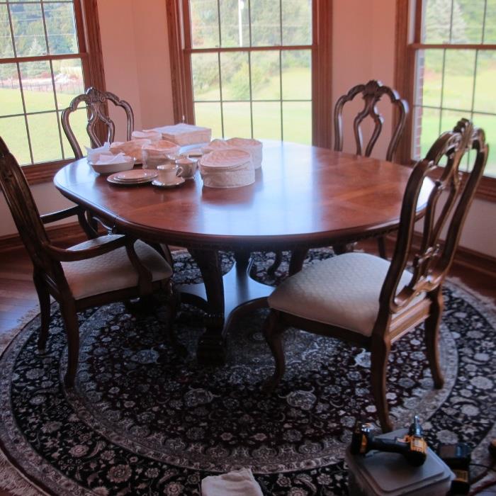PROVENCIAL SOLID WOOD DINING ROOM TABLE AND CHAIRS