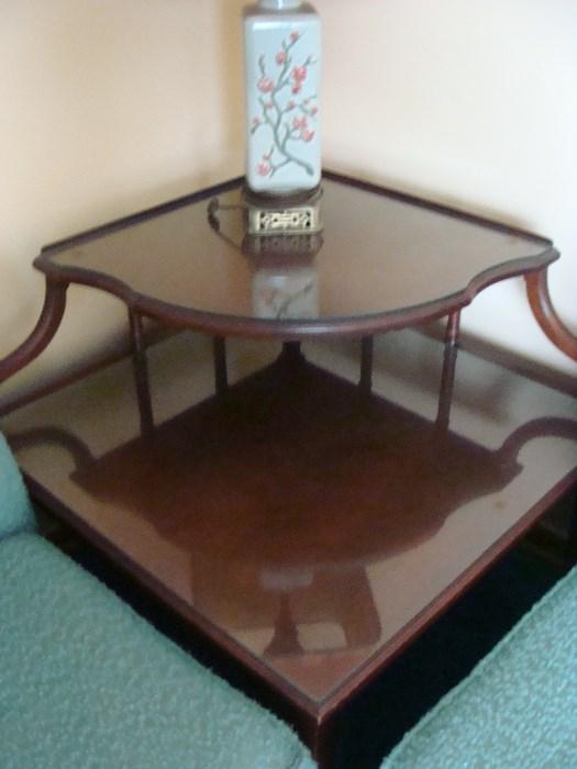 Antique Wood Corner Table