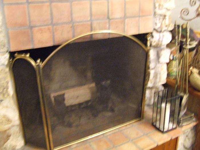 fireplace screens and tools ( 2 sets )