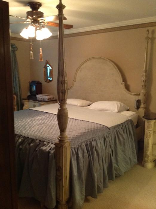 Four Poster King Size Bed w/ Complimentary Sleep Number King Size Mattresses