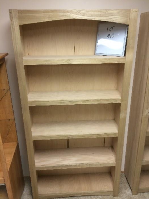 Unfinished Wooden Bookshelves x 2 (Dutch Auction) 