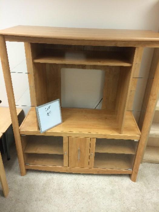 Lighted Wooden TV Stand/Hutch  