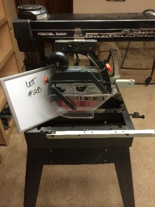 Craftsman Radial Arm Saw with Stand 