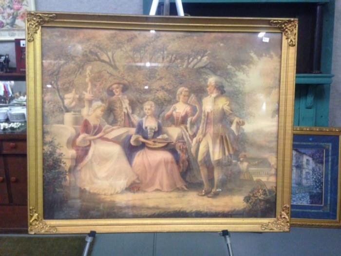 Framed 18th Century Scene Print