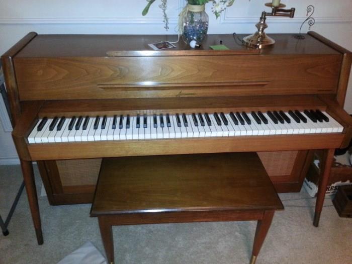This is a wonderful sounding Baldwin Acrosonic Console type Piano. Very bright sounding, good key action. Beautifully caned back side. Can be used as a room divider. Does not need to be shoved up against wall. (More Pictures to follow)
