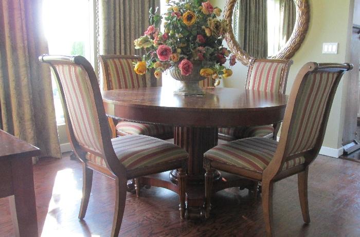 Ethan All dining set with 6 chairs, leaf. and custom cover. $1,500.00 