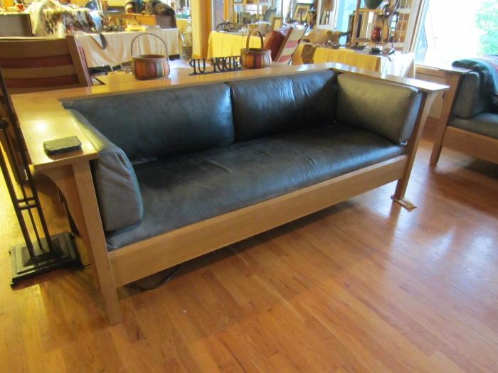 Stickley Sofa with leather upholstery