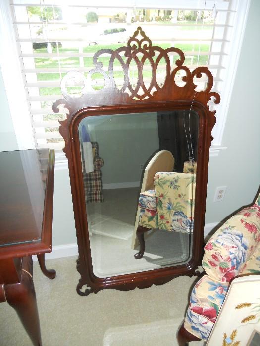 Outstanding Carved Mirror with beveled glass