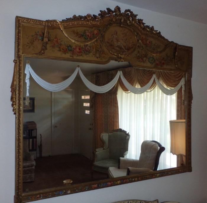 French Gold Gilt Mirror.