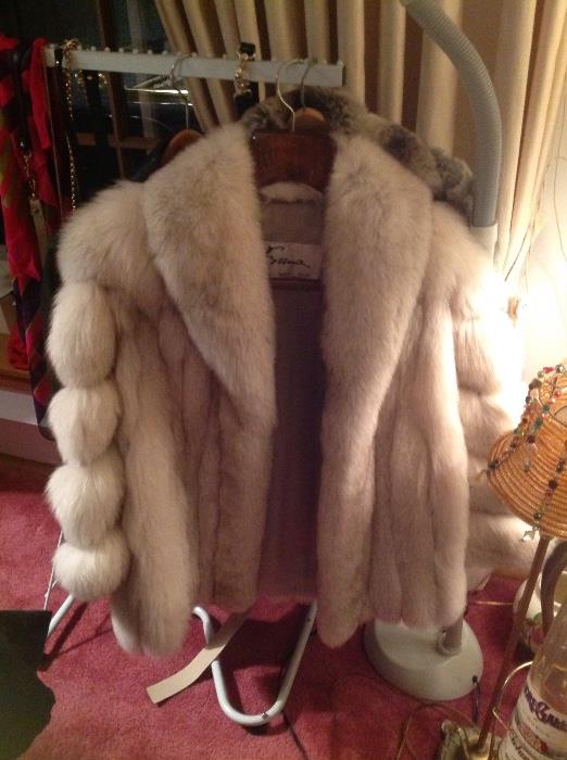 Silver fox jacket--Evans Furs. Small