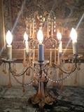 Ormolu & Crystal, 5-lite Candelabra