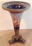 Limoges Trumpet Vase with Ormolu Mounts