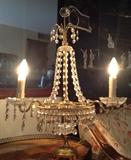 Crystal Candelabra Lamps (one of pair)