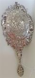 Repousse Silver Hand Mirror