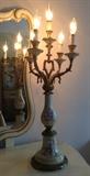 Pair of Porcelain and Ormolu Electric Candelabra
