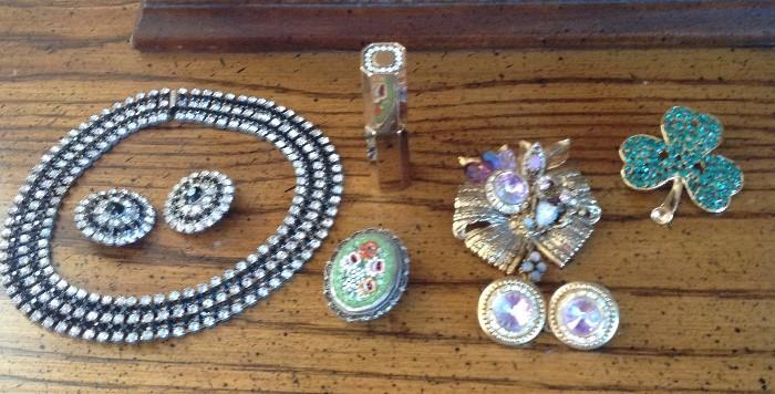 Sampling of costume jewelry.  There is a lot of it.