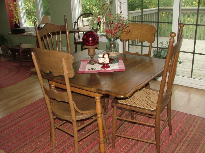 Antique Kitchen Table & Chairs
