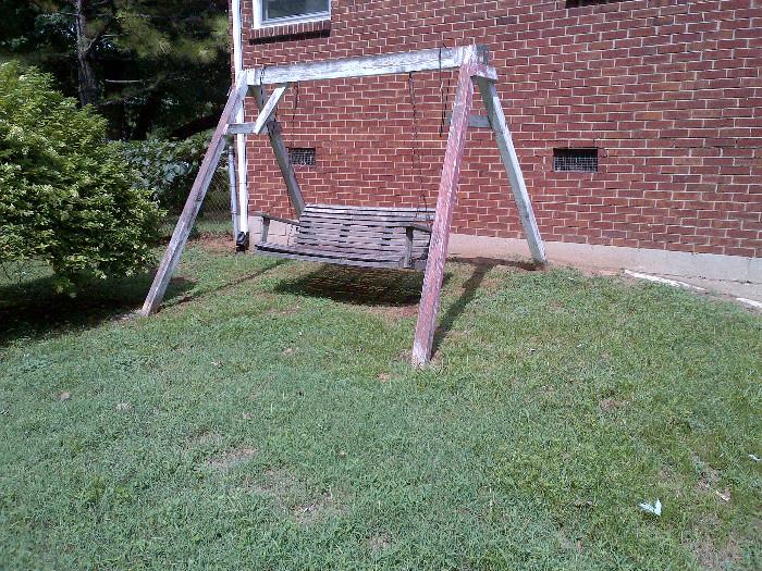Backyard or porch swing. 